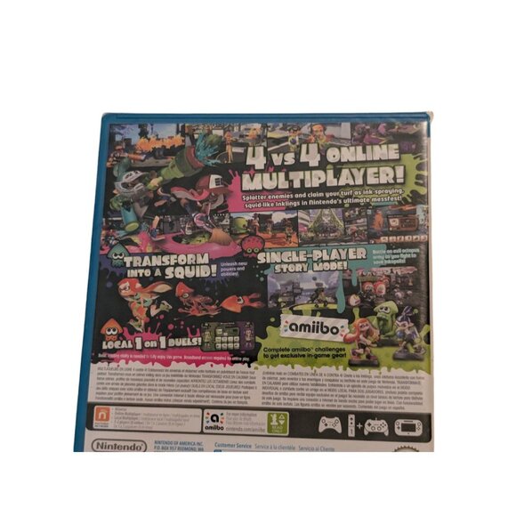 Splatoon Nintendo Wii U Video Game 2015 US Edition Rare Amiibo Compat New Sealed - Picture 3 of 7